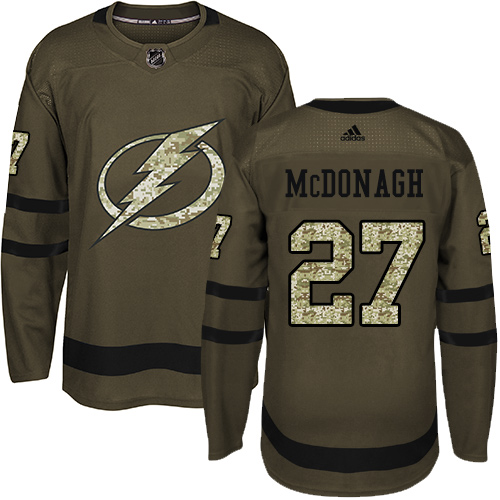 Adidas Lightning #27 Ryan McDonagh Green Salute to Service Stitched Youth NHL Jersey